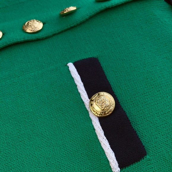 St. John Kelly Green Santana Knit Top - Picture 5 of 9